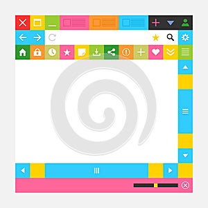 Web browser window with additional buttons