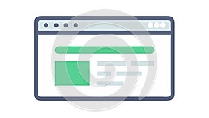Web Browser Window Icon for Internet Online Content, vector design Generative AI
