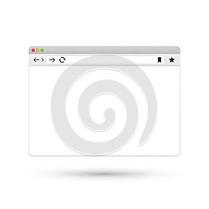 Web browser window icon isolated on white background