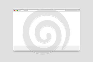 Web browser window mockup - dark and light window theme. Web page window for computer ui t