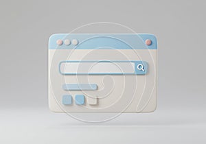 Web Browser Window with Search Bar Ui Concept