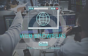 Web Browsers Global Page Site Interface Concept