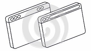 Web browsers illustration, vector design Generative AI