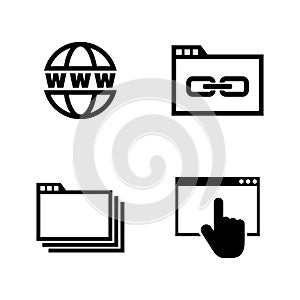 Web Browsing. Simple Related Vector Icons