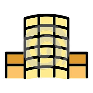 Web business building icon vector flat