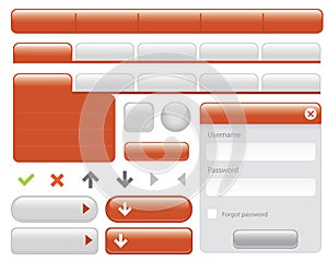 Web button elements set