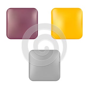 Web button icon blank set. Glossy badge vector