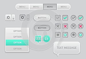 Web button icon set