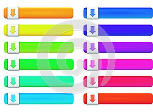 Web button multicolored icons