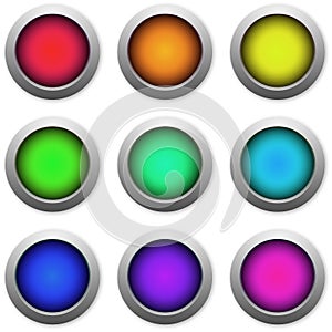 Web button multicolored icons