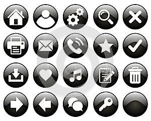 Web buttons black