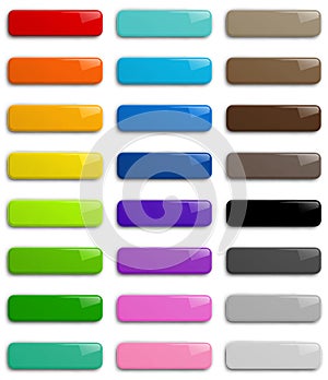 Web Buttons Colorful Set Image