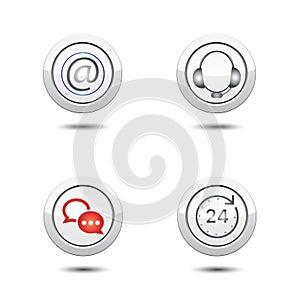 Web buttons contact us live support chat