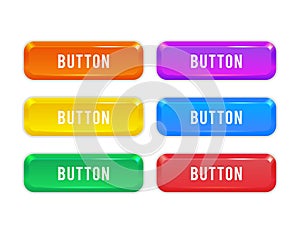 Web buttons flat design