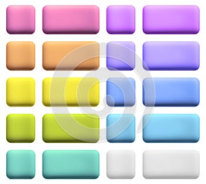 Web Buttons in Gentle Colors