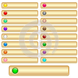 Web buttons gold