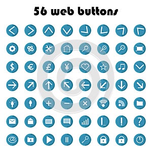 Web buttons and icons set