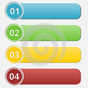 Web buttons,infographic with numbers