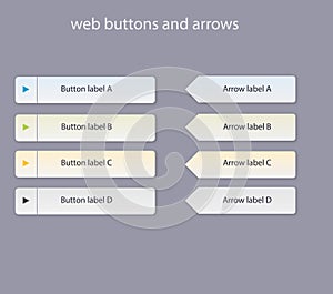 Web buttons with light colors