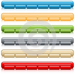 Web buttons navigation bars set