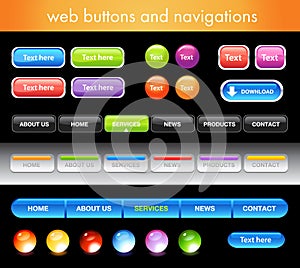 Web buttons and navigations