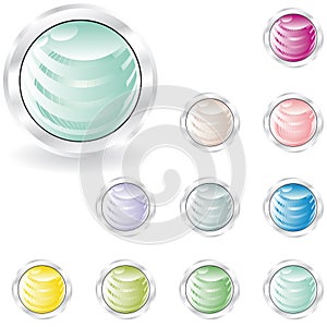 Web buttons in pastel tint