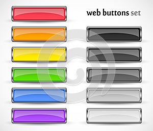 Web buttons set for your design photo