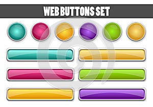 Web buttons set for your design photo