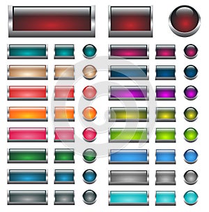 Web buttons vector set