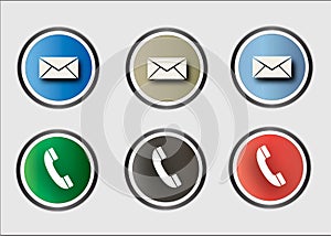 Web call and message icons