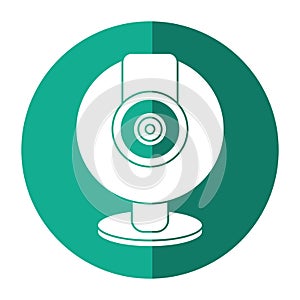 Web cam computer rounded icon shadow