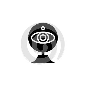 Web cam icon glyph or solid style vector illustration