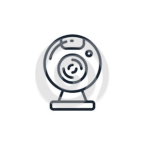 web cam icon vector from internet of things concept. Thin line illustration of web cam editable stroke. web cam linear sign for