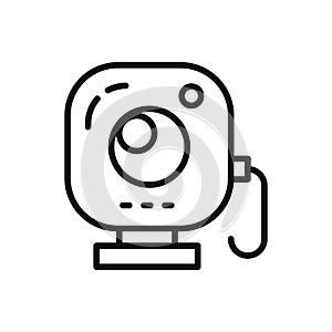 Web Camera Icon Black And White Illustration