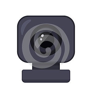 Web camera icon in flat style. vector illustration isolated