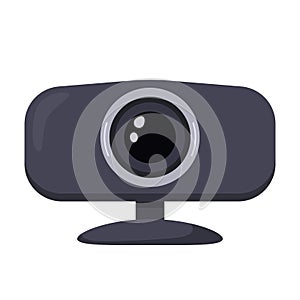 Web camera icon in flat style. vector illustration isolated