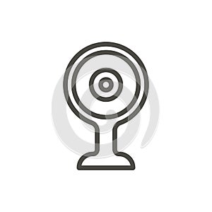 Web camera icon vector. Line video camera symbol.