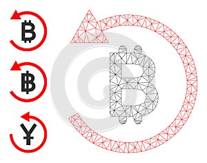 Web Carcass Bitcoin Chargeback Vector Icon and Original Icons