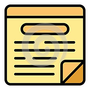 Web case study icon vector flat