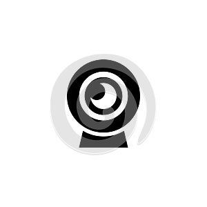 Web Chat Camera Flat Vector Icon