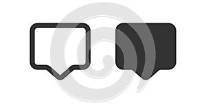 Web chat icon. Bubble message symbol. Online dialog, talk in vector flat