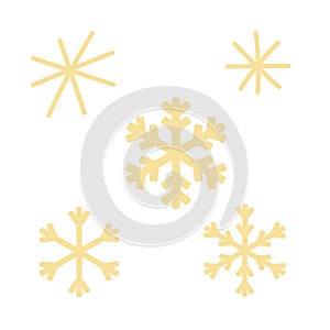 Christmas snowflake set vector illustration