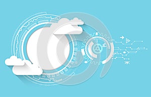 Web cloud technology business abstract background.