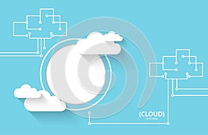 Web cloud technology business abstract background.