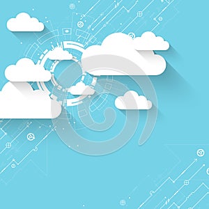 Web cloud technology business abstract background.
