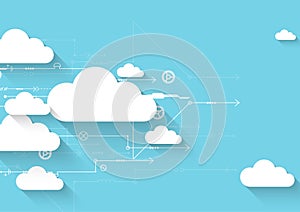 Web cloud technology business abstract background.