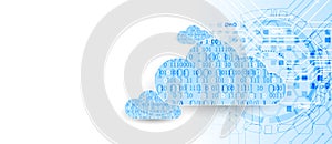 Web cloud technology business abstract background. Vector