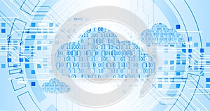 Web cloud technology business abstract background. Vector