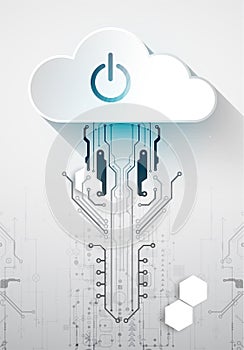 Web cloud technology business abstract background. Vector