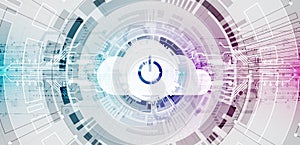 Web cloud technology business abstract background. Vector